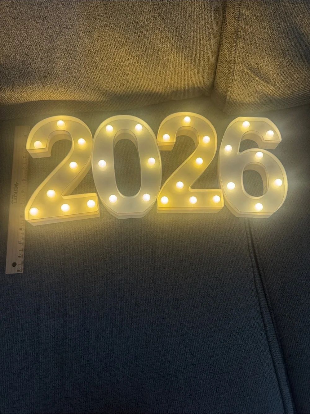 2026 Marquee Light Numbers - Illuminated Decorative Sign